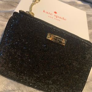 (NWOT) KATE SPADE Black Sparkly Coin Purse